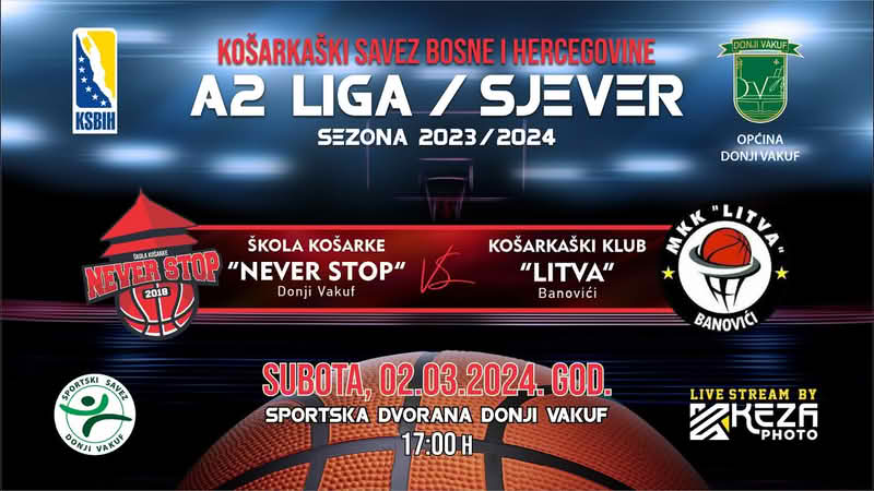 Uživo // ŠK Never Stop vs KK Litva