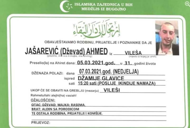 SBK / Poznat identitet osobe koja je sinoć poginula u saobraćajnoj nesreći u BiH