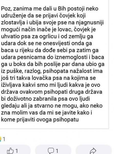 Ubio psa: Lovac prijeti smrću aktivistici koja ga je prijavila