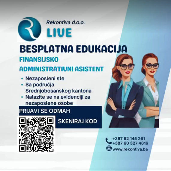 Besplatna edukacija za nezaposlene sa područja SBK