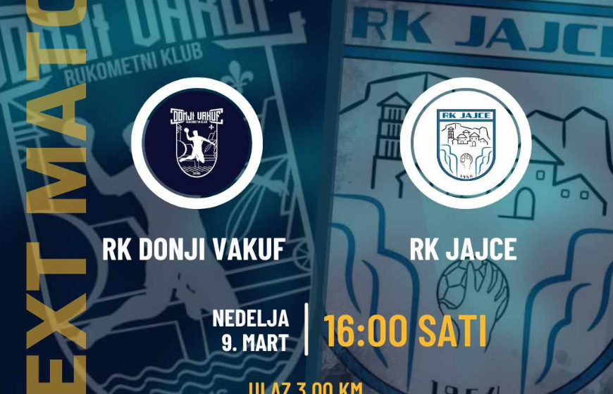 RK Donji Vakuf danas dočekuje RK Jajce