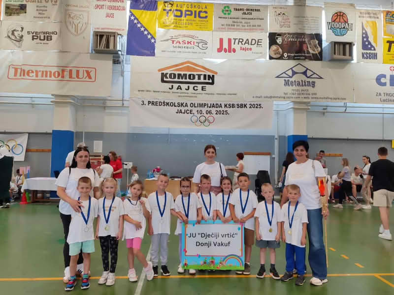 Mališani Dječijeg vrtića Donji Vakuf na 3. Predškolskoj olimpijadi SBK u Jajcu