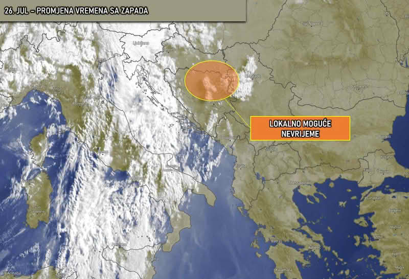 BHMETEO.ba : Danas “težak” dan, sparno, vruće…pa za kraj kiša