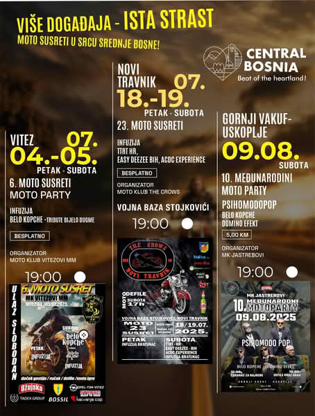 Moto susreti u Srednjobosanskom kantonu